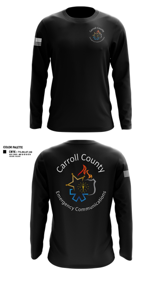 Long Sleeve Performance Shirt, Carroll County Emergency Communications, Police, Teamtime, Team time, sublimation, custom sports apparel, team uniforms, spirit wear, spiritwear, sports uniforms, custom shirts, team store, custom team store, fundraiser sports, apparel fundraiser