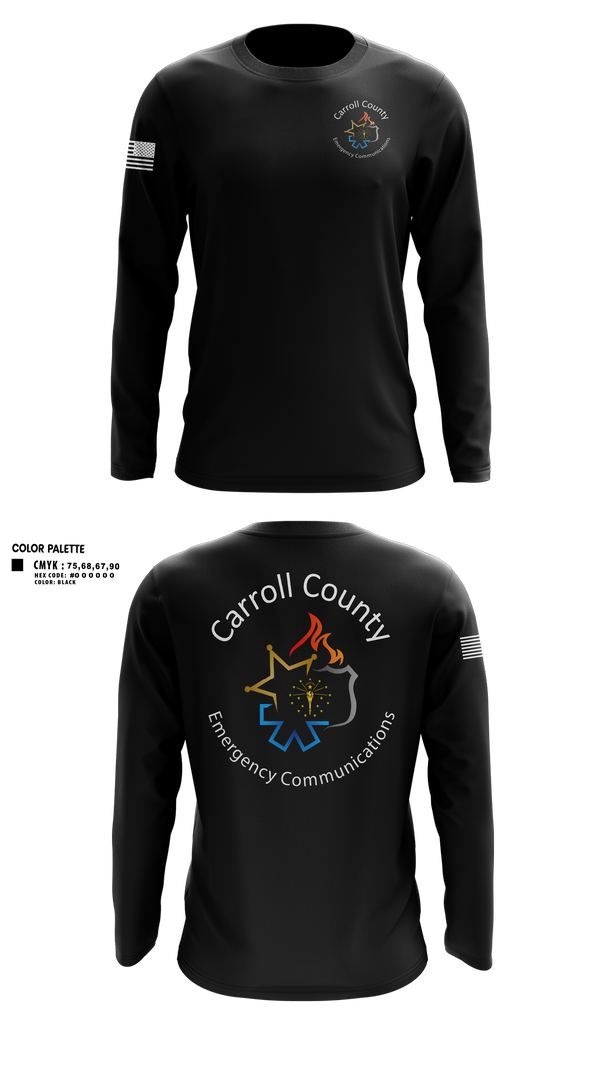 Long Sleeve Performance Shirt, Carroll County Emergency Communications, Police, Teamtime, Team time, sublimation, custom sports apparel, team uniforms, spirit wear, spiritwear, sports uniforms, custom shirts, team store, custom team store, fundraiser sports, apparel fundraiser