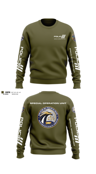 Crew Neck Sweatshirt, Inteligencia criminal, Police, Teamtime, Team time, sublimation, custom sports apparel, team uniforms, spirit wear, spiritwear, sports uniforms, custom shirts, team store, custom team store, fundraiser sports, apparel fundraiser