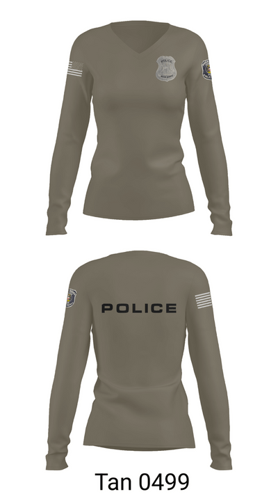 RRPD 85148430 Women's Long Sleeve V-neck Shirt - 73