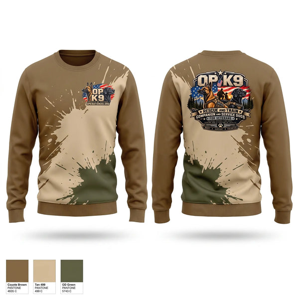 Crew Neck Sweatshirt, Operation K9, , Teamtime, Team time, sublimation, custom sports apparel, team uniforms, spirit wear, spiritwear, sports uniforms, custom shirts, team store, custom team store, fundraiser sports, apparel fundraiser
