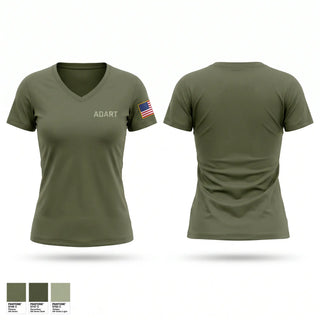 Womens Short Sleeve Vneck Shirt, ADART, National Guard, Teamtime, Team time, sublimation, custom sports apparel, team uniforms, spirit wear, spiritwear, sports uniforms, custom shirts, team store, custom team store, fundraiser sports, apparel fundraiser