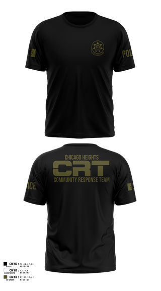 Old School Cotton Feel Shirt, Chicago Heights Community Response Team, Police, Teamtime, Team time, sublimation, custom sports apparel, team uniforms, spirit wear, spiritwear, sports uniforms, custom shirts, team store, custom team store, fundraiser sports, apparel fundraiser