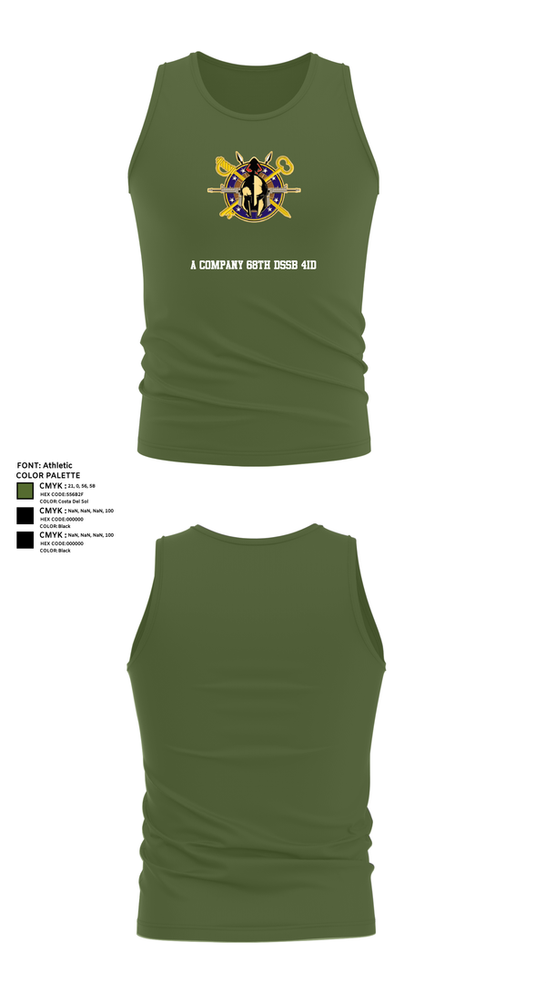 Tank Top, A Company 68th DSSB 4ID, , Teamtime, Team time, sublimation, custom sports apparel, team uniforms, spirit wear, spiritwear, sports uniforms, custom shirts, team store, custom team store, fundraiser sports, apparel fundraiser