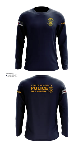 Long Sleeve Performance Shirt, Stafford County Fire Marshal's Office, Police, Teamtime, Team time, sublimation, custom sports apparel, team uniforms, spirit wear, spiritwear, sports uniforms, custom shirts, team store, custom team store, fundraiser sports, apparel fundraiser