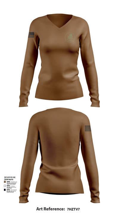 NCTC Class 25200 18303376 Women's Long Sleeve V-neck Shirt - 101