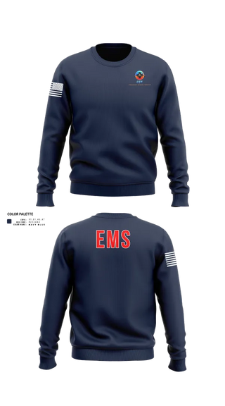Crew Neck Sweatshirt, OTF EMS, EMS/EMT, Teamtime, Team time, sublimation, custom sports apparel, team uniforms, spirit wear, spiritwear, sports uniforms, custom shirts, team store, custom team store, fundraiser sports, apparel fundraiser