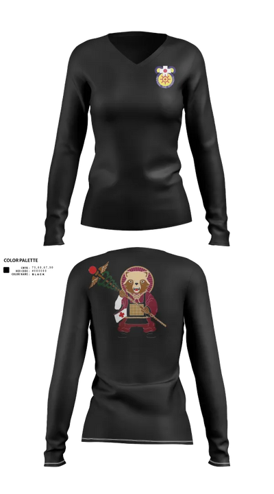 MEDDAC-Japan 77028542 Women's Long Sleeve V-neck Shirt - 60