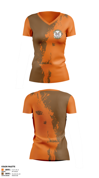 Fog of Oar 85650280 Women's Short Sleeve V-neck Shirt - 1