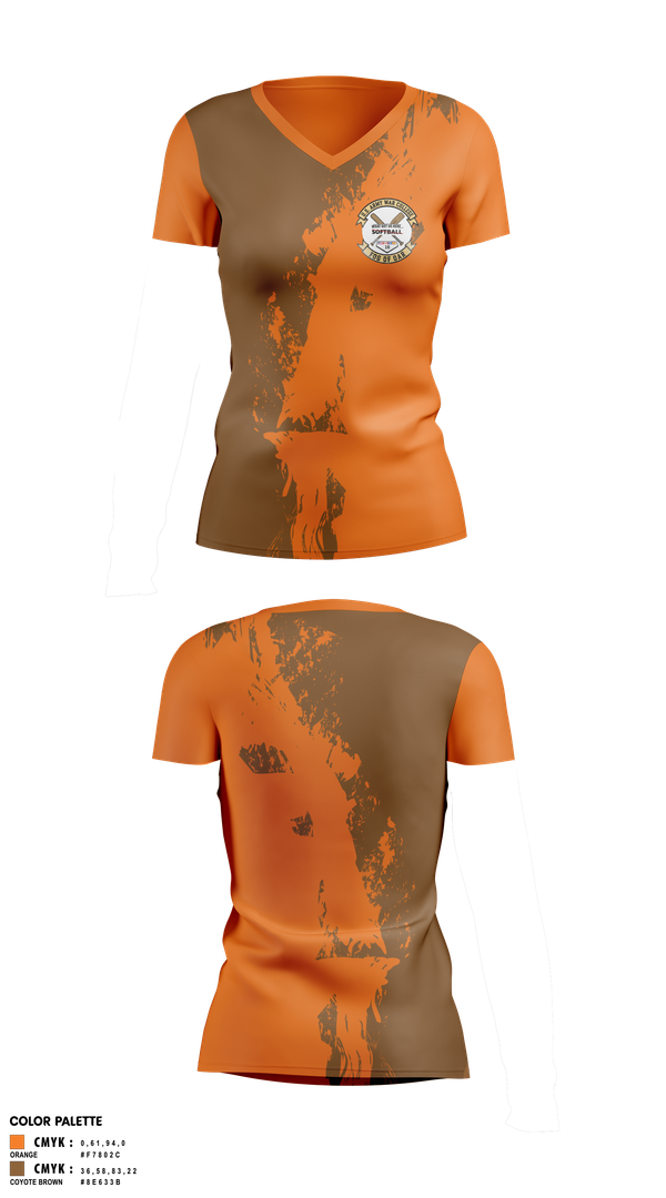 Womens Short Sleeve Vneck Shirt, Fog of Oar, Softball, Teamtime, Team time, sublimation, custom sports apparel, team uniforms, spirit wear, spiritwear, sports uniforms, custom shirts, team store, custom team store, fundraiser sports, apparel fundraiser