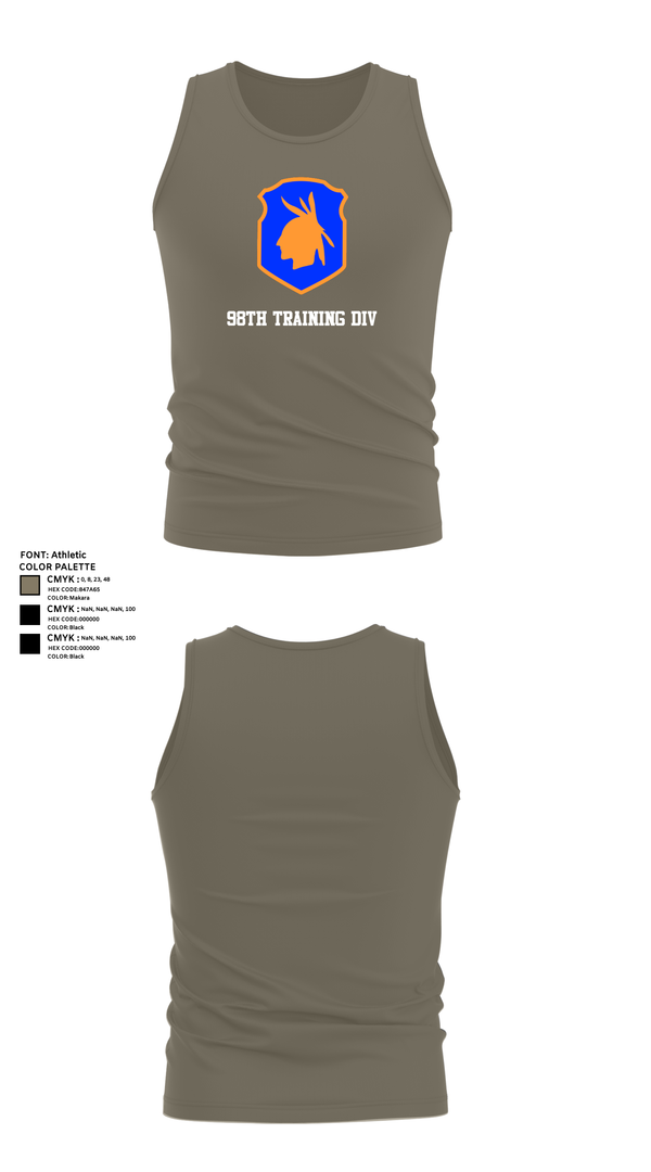 Tank Top, 98th training div, , Teamtime, Team time, sublimation, custom sports apparel, team uniforms, spirit wear, spiritwear, sports uniforms, custom shirts, team store, custom team store, fundraiser sports, apparel fundraiser