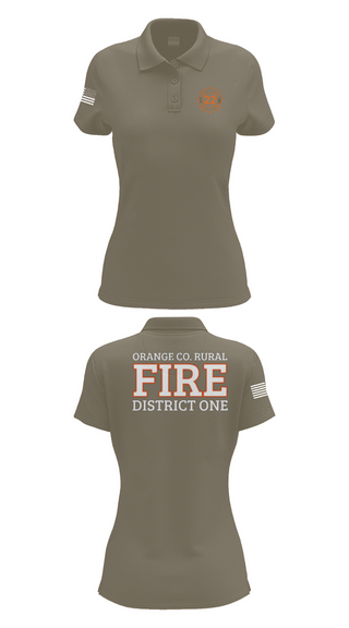 Womens Short Sleeve Performance Polo, Orange County Rural District 1 Fire Department, , Teamtime, Team time, sublimation, custom sports apparel, team uniforms, spirit wear, spiritwear, sports uniforms, custom shirts, team store, custom team store, fundraiser sports, apparel fundraiser