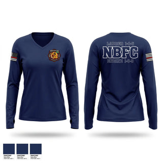 Womens Long Sleeve Vneck Shirt, North Babylon Fire Company, Fire Department, Teamtime, Team time, sublimation, custom sports apparel, team uniforms, spirit wear, spiritwear, sports uniforms, custom shirts, team store, custom team store, fundraiser sports, apparel fundraiser