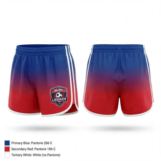 Womens Shorts, Legacy FC, Men's Soccer, Teamtime, Team time, sublimation, custom sports apparel, team uniforms, spirit wear, spiritwear, sports uniforms, custom shirts, team store, custom team store, fundraiser sports, apparel fundraiser