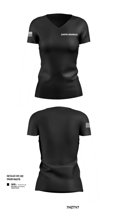 Womens Short Sleeve Vneck Shirt, 160th SOAR(A), , Teamtime, Team time, sublimation, custom sports apparel, team uniforms, spirit wear, spiritwear, sports uniforms, custom shirts, team store, custom team store, fundraiser sports, apparel fundraiser