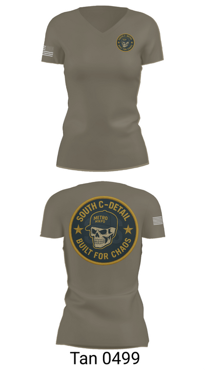 South C Detail 31033185 Women's Short Sleeve V-neck Shirt - 65