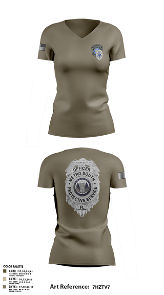 Womens Short Sleeve Vneck Shirt, METRO SOUTH PROTECTIVE SERVICE, , Teamtime, Team time, sublimation, custom sports apparel, team uniforms, spirit wear, spiritwear, sports uniforms, custom shirts, team store, custom team store, fundraiser sports, apparel fundraiser