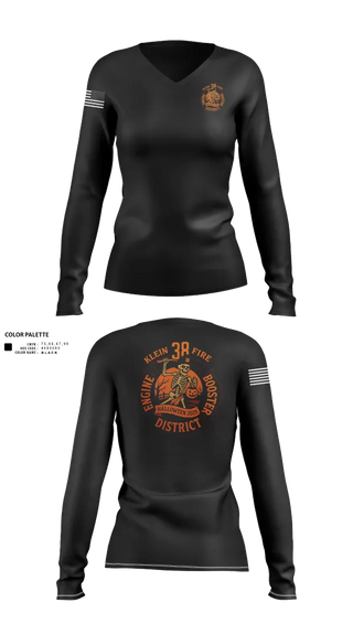 Womens Long Sleeve Vneck Shirt, Fire Rescue Operations Group, Fire Department, Teamtime, Team time, sublimation, custom sports apparel, team uniforms, spirit wear, spiritwear, sports uniforms, custom shirts, team store, custom team store, fundraiser sports, apparel fundraiser