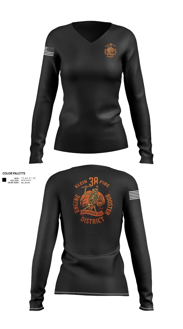 Womens Long Sleeve Vneck Shirt, Fire Rescue Operations Group, Fire Department, Teamtime, Team time, sublimation, custom sports apparel, team uniforms, spirit wear, spiritwear, sports uniforms, custom shirts, team store, custom team store, fundraiser sports, apparel fundraiser