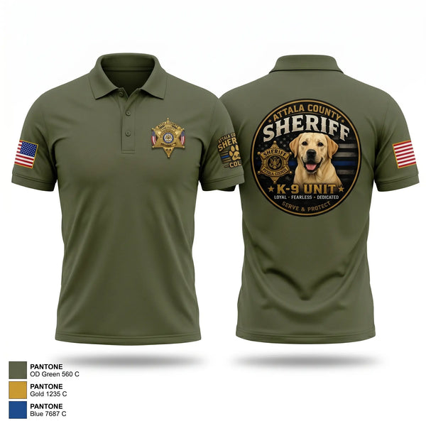 Short Sleeve Performance Polo, Attala County Sheriff Dept., Police, Teamtime, Team time, sublimation, custom sports apparel, team uniforms, spirit wear, spiritwear, sports uniforms, custom shirts, team store, custom team store, fundraiser sports, apparel fundraiser