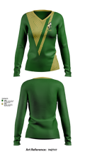 Manitou Springs High School Cheer 43487392 Women's Long Sleeve V-neck Shirt - 51