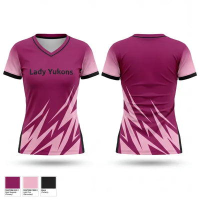 Lady Yukons 46554621 Women's Short Sleeve V-neck Shirt - 1