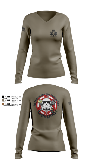 Womens Long Sleeve Vneck Shirt, 141 echo, Army, Teamtime, Team time, sublimation, custom sports apparel, team uniforms, spirit wear, spiritwear, sports uniforms, custom shirts, team store, custom team store, fundraiser sports, apparel fundraiser
