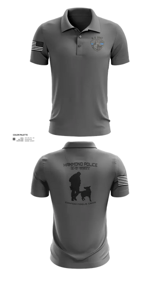 Short Sleeve Performance Polo, Hammond Police K9, Police, Teamtime, Team time, sublimation, custom sports apparel, team uniforms, spirit wear, spiritwear, sports uniforms, custom shirts, team store, custom team store, fundraiser sports, apparel fundraiser
