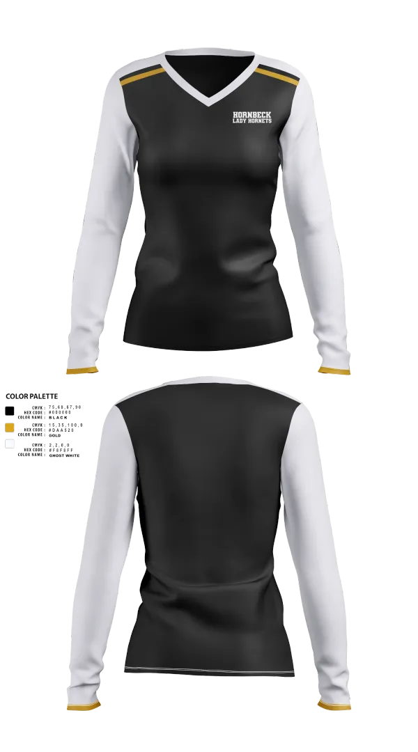 Womens Long Sleeve Vneck Shirt, Hornbeck Lady Hornets, Softball, Teamtime, Team time, sublimation, custom sports apparel, team uniforms, spirit wear, spiritwear, sports uniforms, custom shirts, team store, custom team store, fundraiser sports, apparel fundraiser