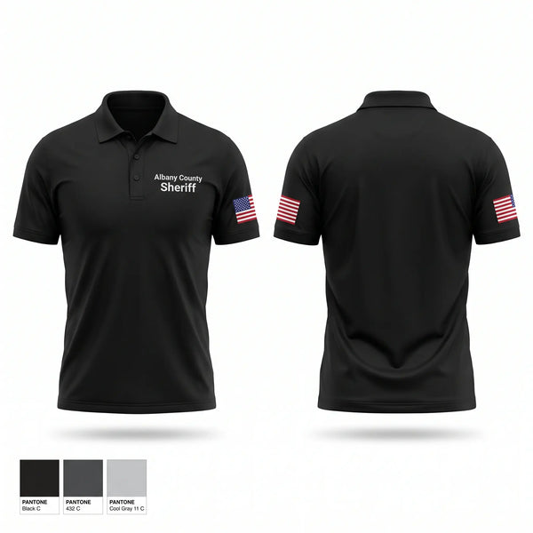 Short Sleeve Performance Polo, Albany County Sheriff, Police, Teamtime, Team time, sublimation, custom sports apparel, team uniforms, spirit wear, spiritwear, sports uniforms, custom shirts, team store, custom team store, fundraiser sports, apparel fundraiser