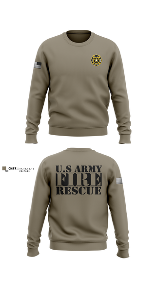 Crew Neck Sweatshirt, U. S. ARMY FIRE RESCUE, Army, Teamtime, Team time, sublimation, custom sports apparel, team uniforms, spirit wear, spiritwear, sports uniforms, custom shirts, team store, custom team store, fundraiser sports, apparel fundraiser