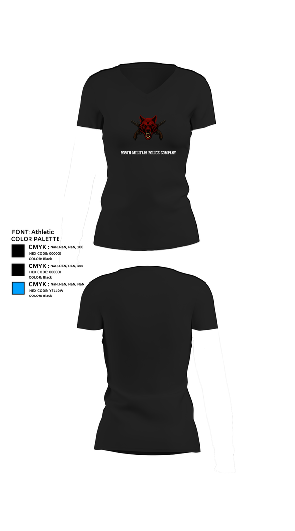 Womens Short Sleeve Vneck Shirt, 239th Military Police Company, , Teamtime, Team time, sublimation, custom sports apparel, team uniforms, spirit wear, spiritwear, sports uniforms, custom shirts, team store, custom team store, fundraiser sports, apparel fundraiser