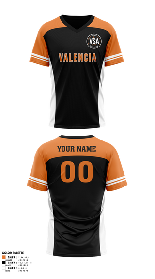 Mens Soccer Jersey, Valencia Soccer Academy, Men's Soccer, Teamtime, Team time, sublimation, custom sports apparel, team uniforms, spirit wear, spiritwear, sports uniforms, custom shirts, team store, custom team store, fundraiser sports, apparel fundraiser
