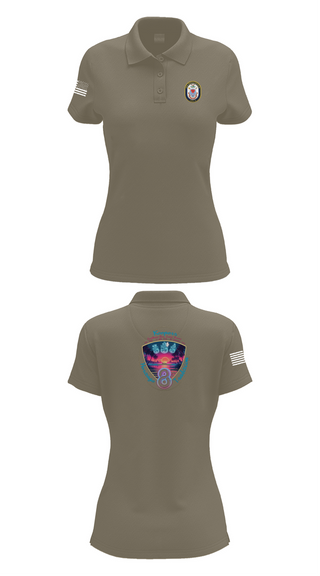 Womens Short Sleeve Performance Polo, USS Bougainville CPO, , Teamtime, Team time, sublimation, custom sports apparel, team uniforms, spirit wear, spiritwear, sports uniforms, custom shirts, team store, custom team store, fundraiser sports, apparel fundraiser