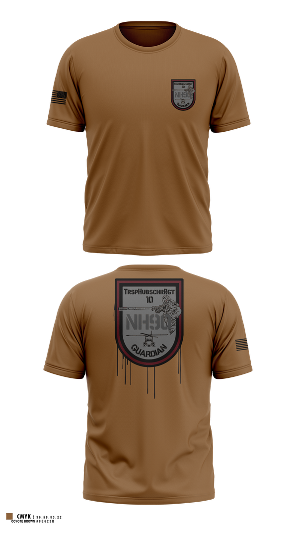 Old School Cotton Feel Shirt, TrspHubschrRgt 10, , Teamtime, Team time, sublimation, custom sports apparel, team uniforms, spirit wear, spiritwear, sports uniforms, custom shirts, team store, custom team store, fundraiser sports, apparel fundraiser
