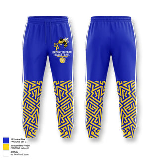 Sweatpants, Brooklyn Park Bees, Men's Basketball, Teamtime, Team time, sublimation, custom sports apparel, team uniforms, spirit wear, spiritwear, sports uniforms, custom shirts, team store, custom team store, fundraiser sports, apparel fundraiser