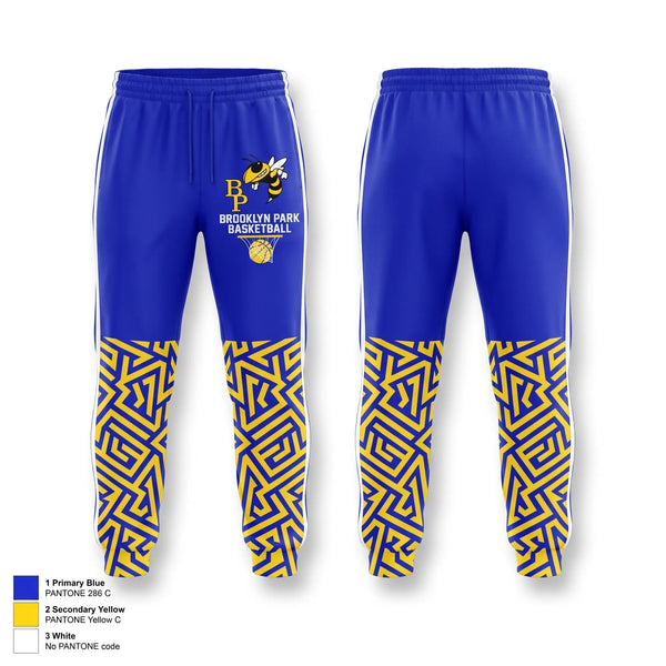 Sweatpants, Brooklyn Park Bees, Men's Basketball, Teamtime, Team time, sublimation, custom sports apparel, team uniforms, spirit wear, spiritwear, sports uniforms, custom shirts, team store, custom team store, fundraiser sports, apparel fundraiser