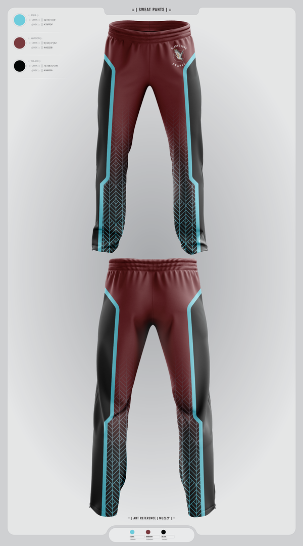 Sweatpants, Cranes, Spirit Store, Teamtime, Team time, sublimation, custom sports apparel, team uniforms, spirit wear, spiritwear, sports uniforms, custom shirts, team store, custom team store, fundraiser sports, apparel fundraiser