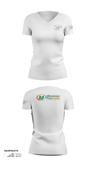 Womens Short Sleeve Vneck Shirt, LaTasha Ward - Minuteman Press Crofton , , Teamtime, Team time, sublimation, custom sports apparel, team uniforms, spirit wear, spiritwear, sports uniforms, custom shirts, team store, custom team store, fundraiser sports, apparel fundraiser