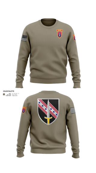 Crew Neck Sweatshirt, 6/54th SFAB, National Guard, Teamtime, Team time, sublimation, custom sports apparel, team uniforms, spirit wear, spiritwear, sports uniforms, custom shirts, team store, custom team store, fundraiser sports, apparel fundraiser