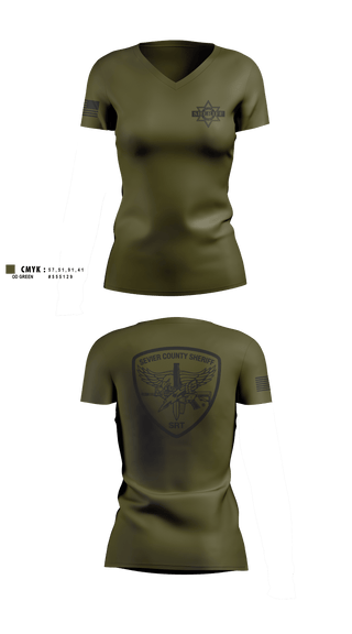 Womens Short Sleeve Vneck Shirt, Sevier County Sheriff SRT, Police, Teamtime, Team time, sublimation, custom sports apparel, team uniforms, spirit wear, spiritwear, sports uniforms, custom shirts, team store, custom team store, fundraiser sports, apparel fundraiser