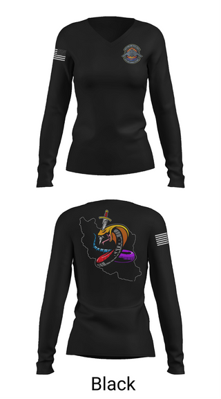 Womens Long Sleeve Vneck Shirt, Iran DCIT, Army, Teamtime, Team time, sublimation, custom sports apparel, team uniforms, spirit wear, spiritwear, sports uniforms, custom shirts, team store, custom team store, fundraiser sports, apparel fundraiser