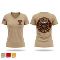 Unaka Volunteer Fire Department Women's Short Sleeve V-neck Shirt - 1