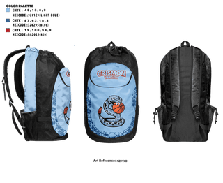 Gear Bag, Crismon Rattlers, Women's Basketball, Teamtime, Team time, sublimation, custom sports apparel, team uniforms, spirit wear, spiritwear, sports uniforms, custom shirts, team store, custom team store, fundraiser sports, apparel fundraiser