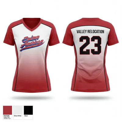 Valley Relocation (Suisun American Little League) 66177682 Women's Short Sleeve V-neck Shirt - 4