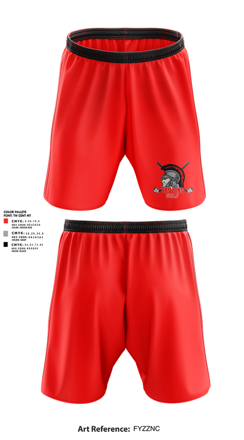 Athletic Shorts With Pockets, Southeastern Trojans, Golf, Teamtime, Team time, sublimation, custom sports apparel, team uniforms, spirit wear, spiritwear, sports uniforms, custom shirts, team store, custom team store, fundraiser sports, apparel fundraiser