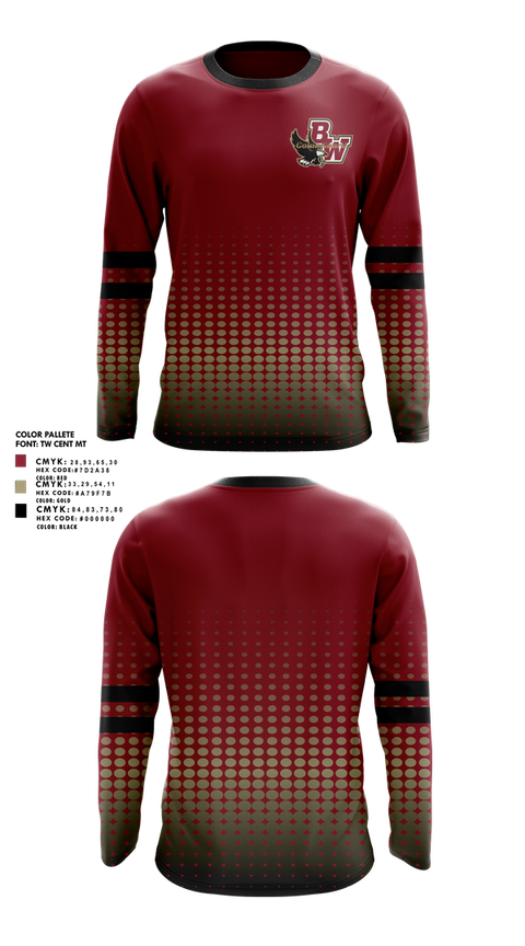 Long Sleeve Performance Shirt, Bishop Watterson Color Guard, Spirit Store, Teamtime, Team time, sublimation, custom sports apparel, team uniforms, spirit wear, spiritwear, sports uniforms, custom shirts, team store, custom team store, fundraiser sports, apparel fundraiser