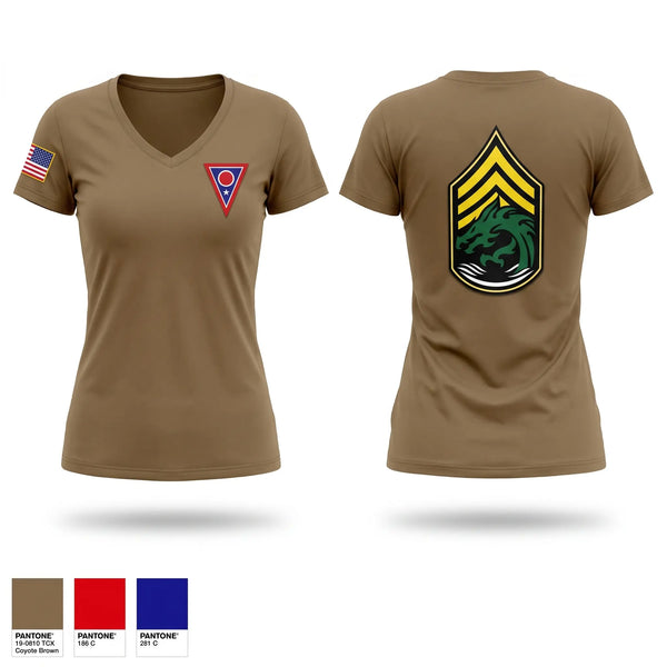Womens Short Sleeve Vneck Shirt, 135TH MP, National Guard, Teamtime, Team time, sublimation, custom sports apparel, team uniforms, spirit wear, spiritwear, sports uniforms, custom shirts, team store, custom team store, fundraiser sports, apparel fundraiser