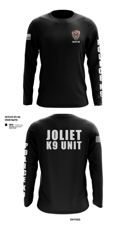 Joliet Police K-9 Unit 79217416 Long Sleeve Performance Shirt 4