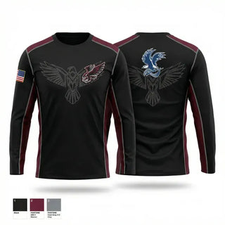 Long Sleeve Performance Shirt, Waller WarHawks, Air Force, Teamtime, Team time, sublimation, custom sports apparel, team uniforms, spirit wear, spiritwear, sports uniforms, custom shirts, team store, custom team store, fundraiser sports, apparel fundraiser